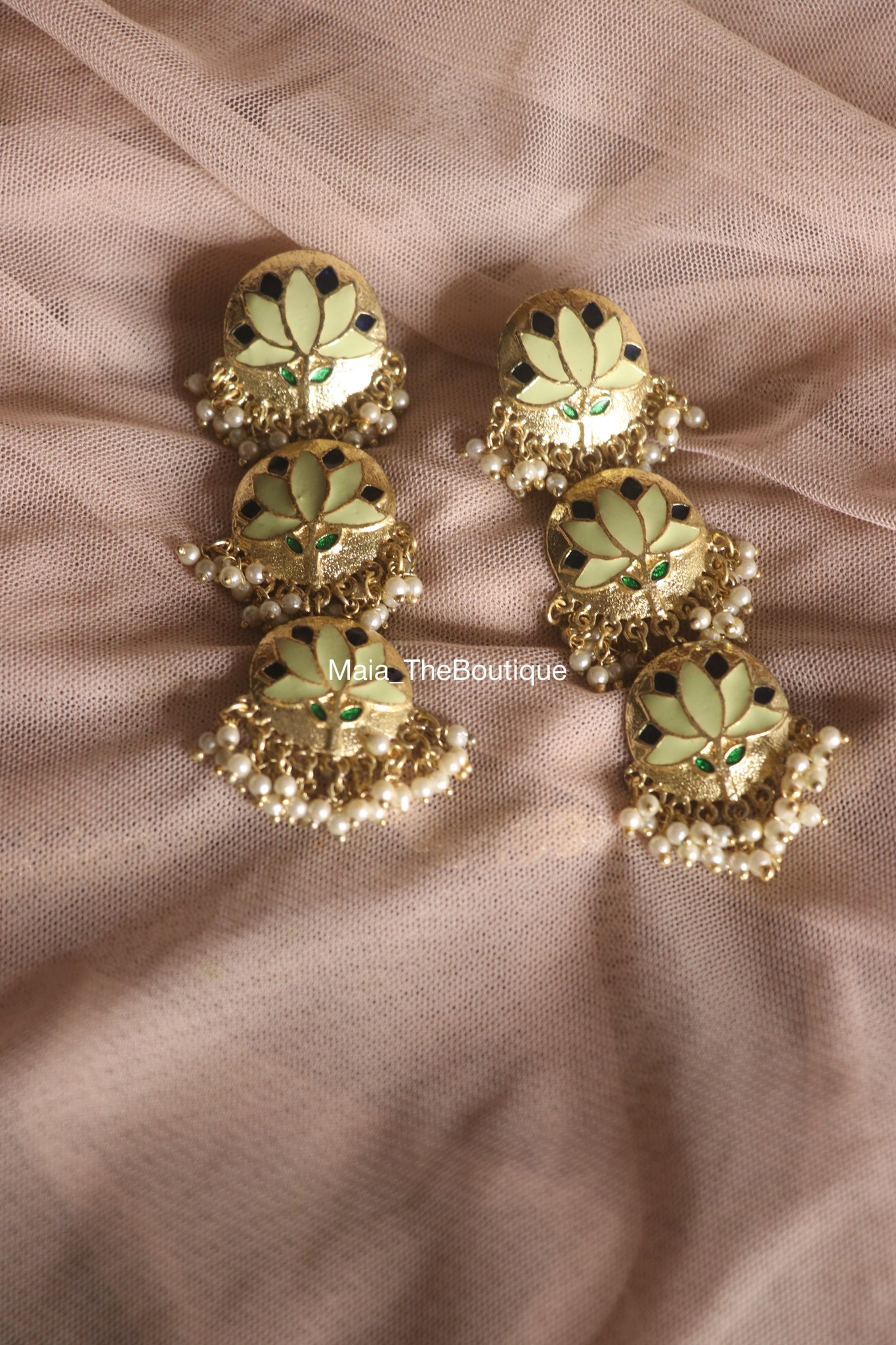 Matte Finish Elegant Earrings Set UC-NEW659 – Urshi Collections